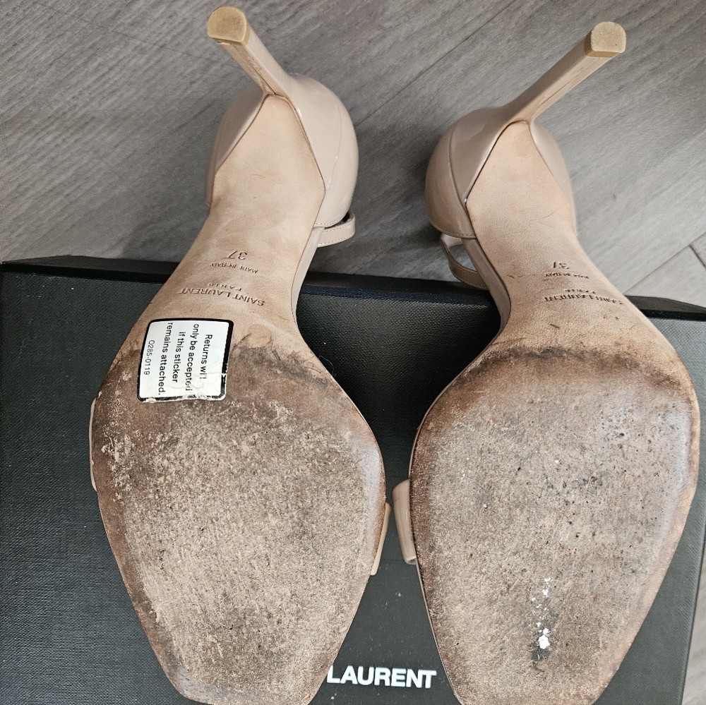 Saint Laurent - Amber 105 patent leather sandals - size 37 - Picture 6 of 8